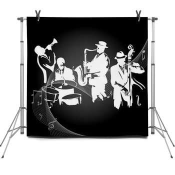 Jazz Photo Backdrops Available In Ultra Large Custom Sizes