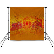 Abstract Dark Orange Color Ethno Background Backdrops 223828333