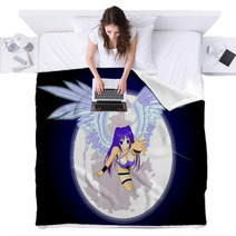 Anime Angel Moon Blankets 8383808