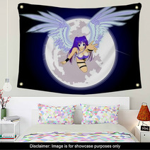 Anime Angel Moon Wall Art 8383808