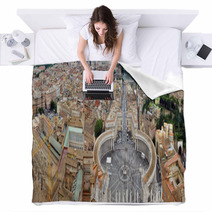 Beautiful Panorama Of Vatican, Italy Blankets 68483722