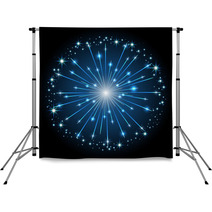 Blue Firework Backdrops 64685321