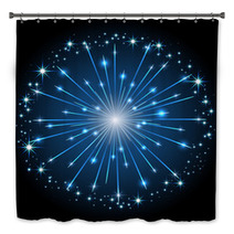 Blue Firework Bath Decor 64685321