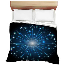 Blue Firework Bedding 64685321