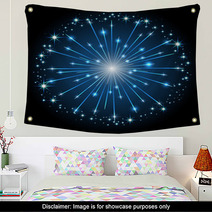 Blue Firework Wall Art 64685321