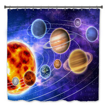 Bright Solar System Artwork Bath Decor 11520560