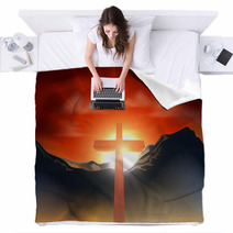 Christian Easter Cross Concept Blankets 38409341