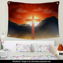 Christian Easter Cross Concept Wall Art 38409341