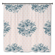 Classic Floral Seamless Pattern Bath Decor 53574625