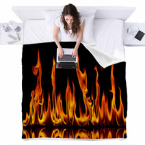 Fire And Flames Blankets 35199209