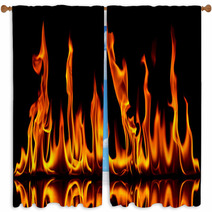 Fire And Flames Window Curtains 35199209