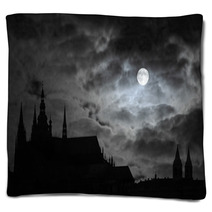 Full Moon Over Transilvania Blankets 1479113