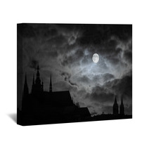 Full Moon Over Transilvania Wall Art 1479113