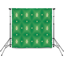 Green Seamless Pattern With Royal Lilies Backdrops 55653703