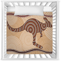 Kangaroo (painting In The Aboriginal Style, Abstract ) Nursery Decor 33482007