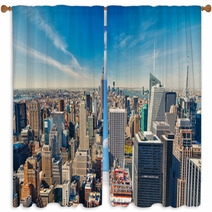 Manhattan Aerial View Window Curtains 56267895