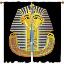 Mask Of The Pharaoh Window Curtains 23487414