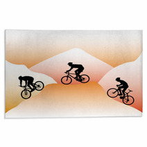 Mountain Bikers Rugs 31108943