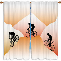 Mountain Bikers Window Curtains 31108943