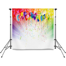 Multicoloured Backgrund With Balloons Backdrops 53294302