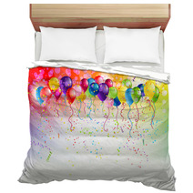 Multicoloured Backgrund With Balloons Bedding 53294302