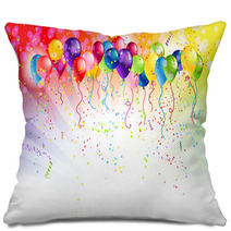 Multicoloured Backgrund With Balloons Pillows 53294302