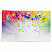 Multicoloured Backgrund With Balloons Rugs 53294302