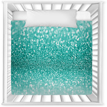 Teal Or Turquoise Green Glitter Christmas Background Nursery Decor 93235219