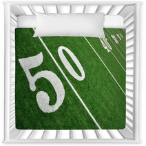 View From Above Of Fifty Yard Line On American Football Field Nursery Decor 39491658