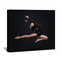 Young Woman In Gymnast Suit Posing Wall Art 47997210