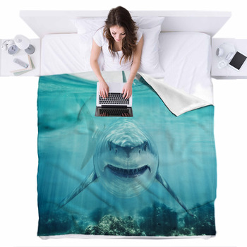 3d shark blanket