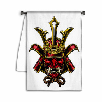 A Samurai Mask Japanese Shogun Warrior Helmet Towel