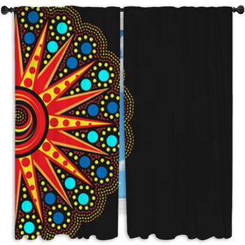 Abstract African Shape Window Curtain