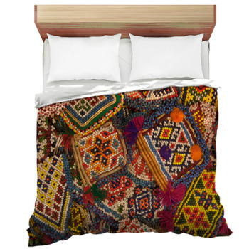 Abstract Beads Ethnic Background Comforter