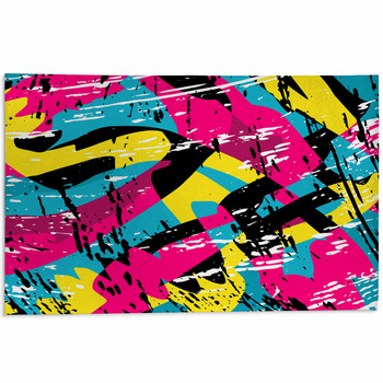 Colorful Abstract Pop Art Rug Graffiti Rugs 2x3 3x5 4x6 5x7 Large Colorful  Rugs Grafiti Decor Abstract Art Floor Mat Pink Green Rugs Round 