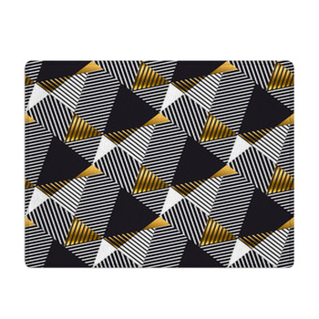 Abstract Gold And Black Geometric Seamless Bath Mat