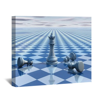 Chess Board - 3d, abstract, blue, chess, board