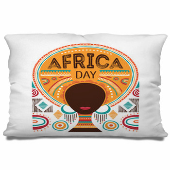 Africa Day Vector Illustration With Pillow Case/Sham