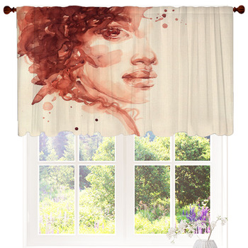 African American Woman Illustration Custom Size Valance