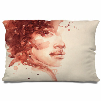 African American Woman Illustration Pillow Case/Sham