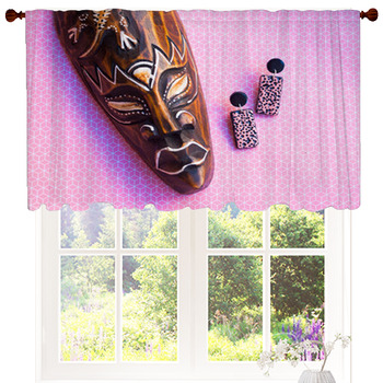 African Jewelry Flat Lay With Wooden  Custom Size Valance