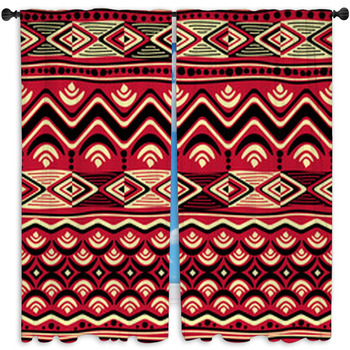 African Pattern Window Curtain