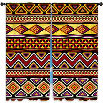 African Seamless Window Curtain