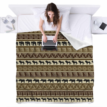 African Style Seamless Pattern With Fleece Bed Cover