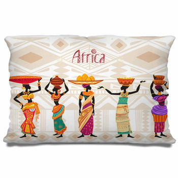 African Woman In Ethnic Dress On Pillow Case/Sham