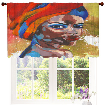 African Woman Portrait In Street Custom Size Valance