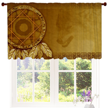 American Dreamcatcher With Wolf Custom Size Valance