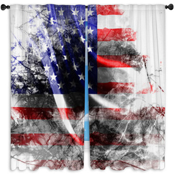 American flag Curtains & Drapes | Black Out | Custom Sizes