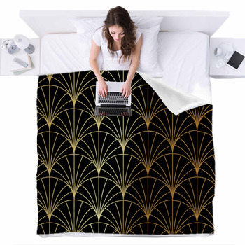 Art Deco Delight King/Cal King, Fleece Blanket