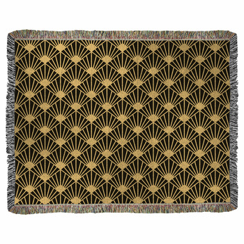 Art deco Fleece Blanket Throws